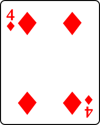 A four card completes a set of four numbers for the Math 24 Game.