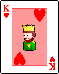 King of hearts, value 13