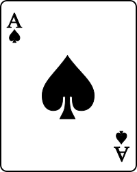 An ace card represents the first number in a Math 24 puzzle.