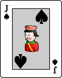 Jack of spades, value 11